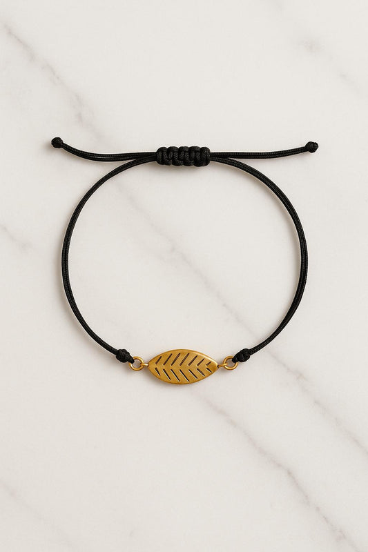 Pulsera macramé - Hoja