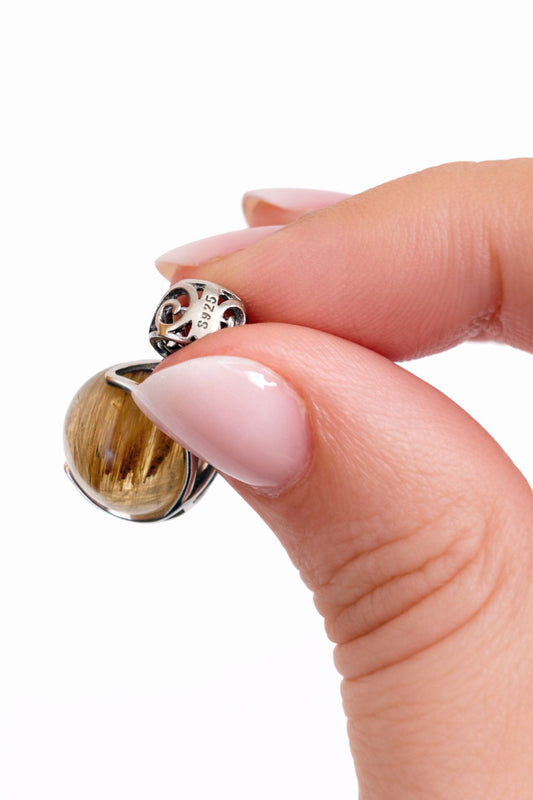 Colgante de cuarzo rutilado