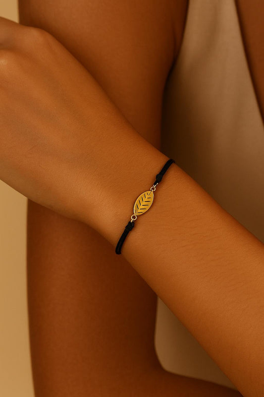 Pulsera macramé - Hoja