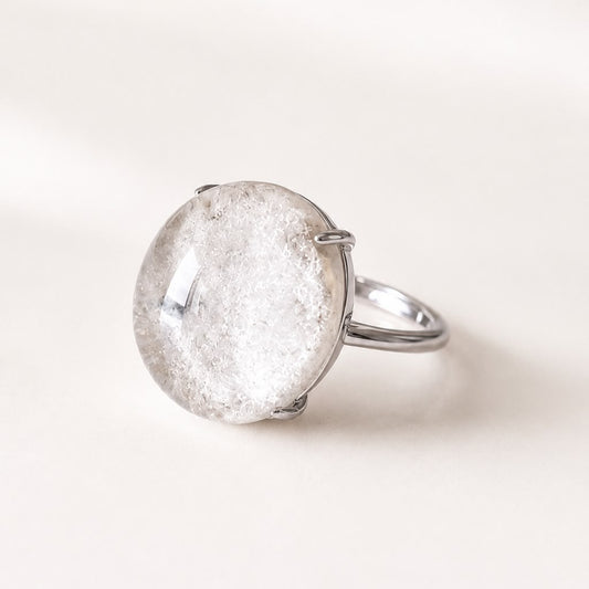 Anillo de cuarzo jardín Blanco