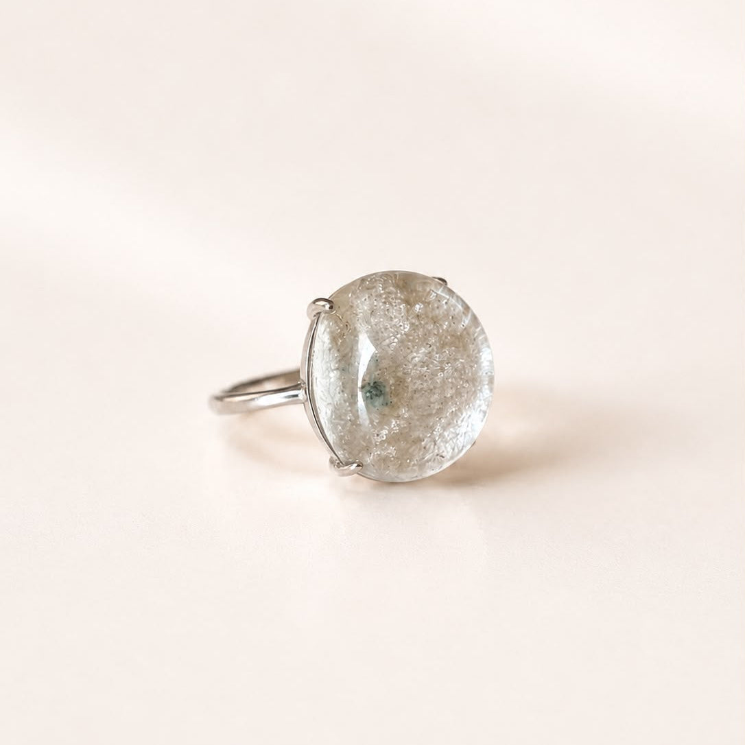 Anillo de cuarzo jardín Blanco