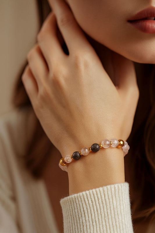 Pulsera mineral natural - Bienestar y economía dorada